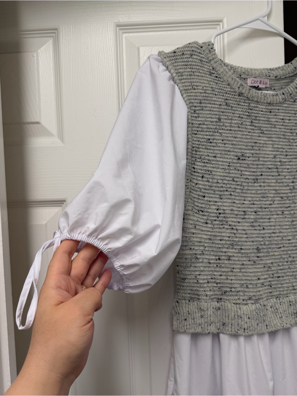 Anthropologie Dot & Lu Maternity Sweater Vest Twofer Maxi Dress Size S - Picture 7 of 14